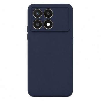 Soft Silicone Case for Xiaomi Poco F6 Pro - Navy Blue