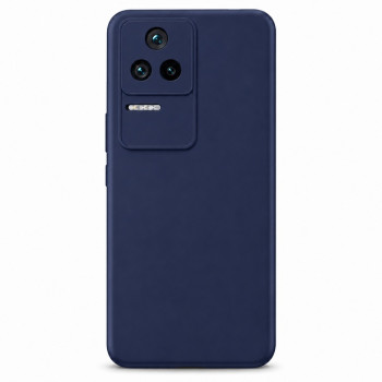 Soft Silicone Case for Xiaomi Poco F4 - Navy Blue