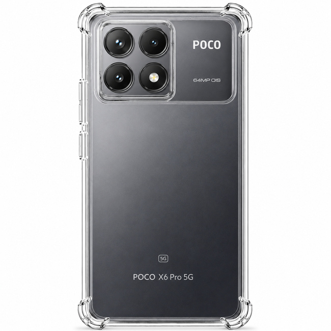 Διάφανη θήκη σιλικόνης για Xiaomi Poco X6 Pro - διάφανη