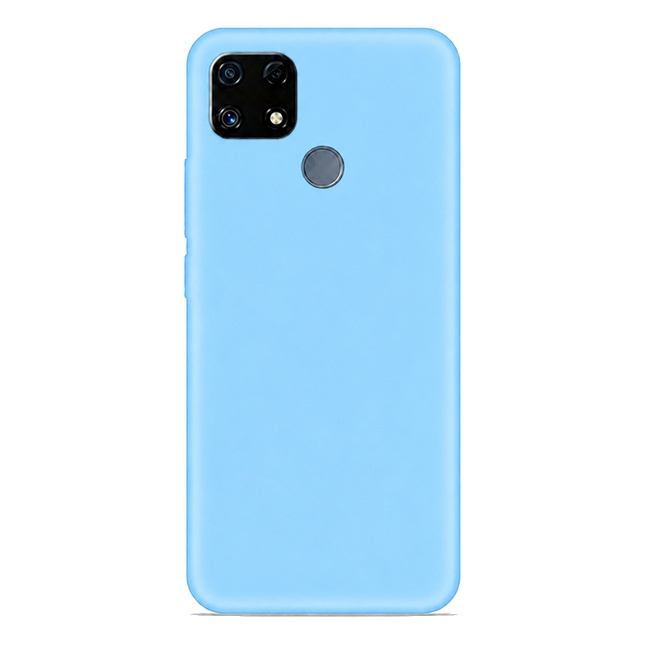 Soft Silicone Case for Realme C25 - Sky Blue