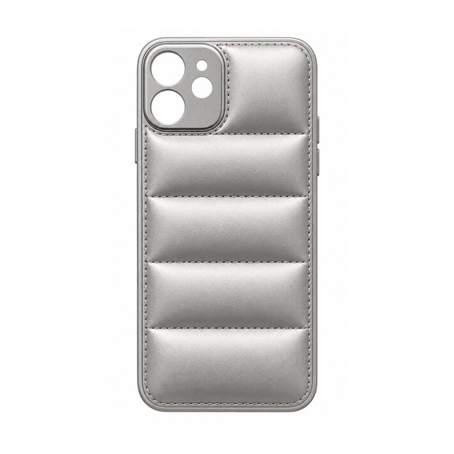 Wavy Θήκη Σιλικόνης για Apple iPhone 12 - Ασημί