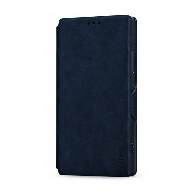 Δερμάτινη Θήκη Coblue Flap με Αναδιπλούμενη Βάση για Apple iPhone 16 - Σκούρο Μπλε