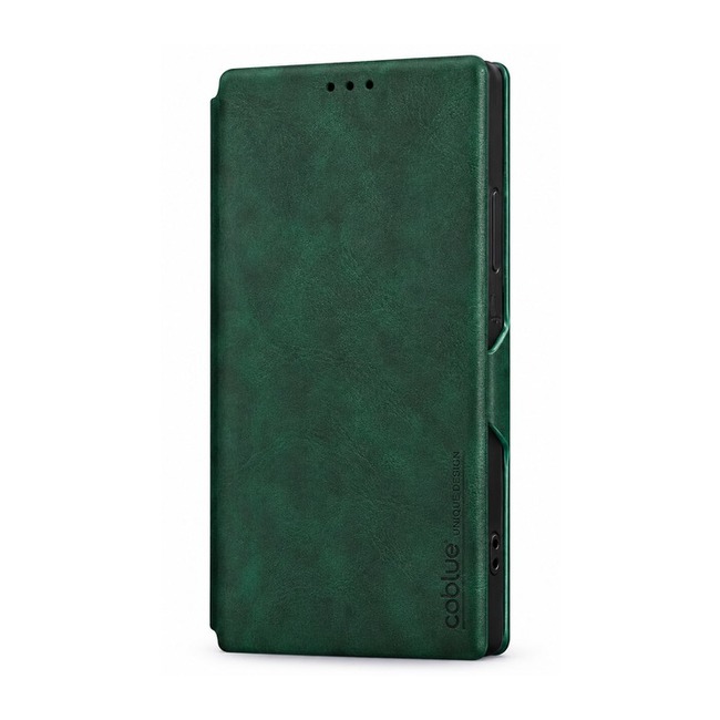 Δερμάτινη Θήκη Coblue Flap με Αναδιπλούμενη Βάση για Apple iPhone 16 - Πράσινο