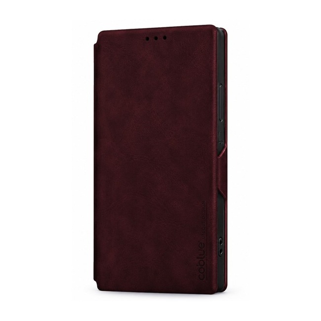 Δερμάτινη Θήκη Coblue Flap με Αναδιπλούμενη Βάση για Apple iPhone 16 Pro - Κόκκινο