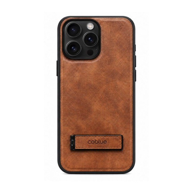 Δερμάτινη Θήκη Coblue All-Inclusive Anti-Drop με Stand για Apple iPhone 14 Pro - Ανοιχτό Καφέ