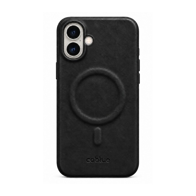 Μαγνητική Δερμάτινη Θήκη Coblue Plain Leather για Apple iPhone 16 - Μαύρο