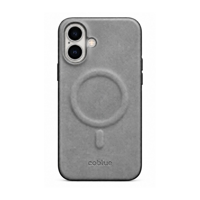 Μαγνητική Δερμάτινη Θήκη Coblue Plain Leather για Apple iPhone 16 - Γκρι