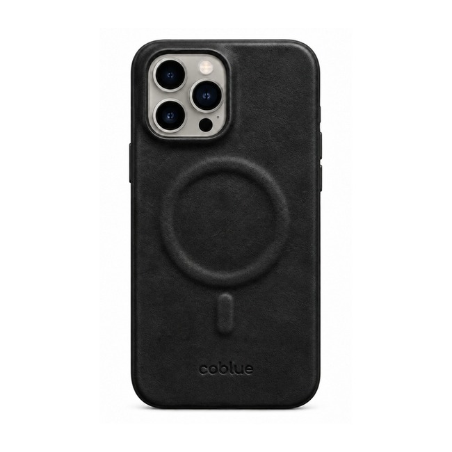 Μαγνητική Δερμάτινη Θήκη Coblue Plain Leather για Apple iPhone 12 Pro Max - Μαύρο