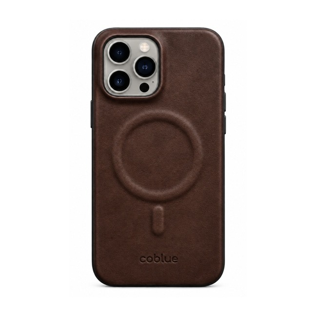 Μαγνητική Δερμάτινη Θήκη Coblue Plain Leather για Apple iPhone 13 Pro Max - Σκούρο Καφέ