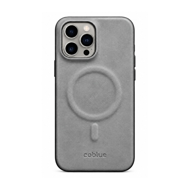 Μαγνητική Δερμάτινη Θήκη Coblue Plain Leather για Apple iPhone 14 Pro - Γκρι