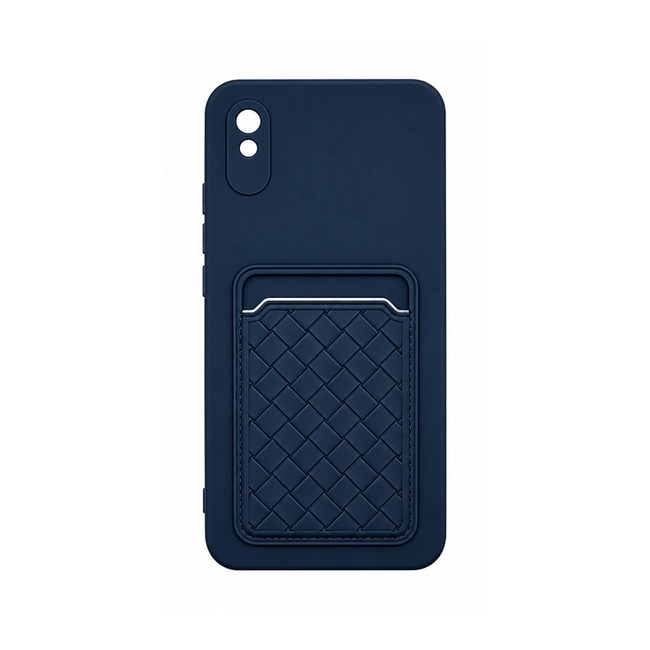 Θήκη Σιλικόνης με Υποδοχή Κάρτας για Xiaomi Redmi 9A - Σκούρο Μπλε