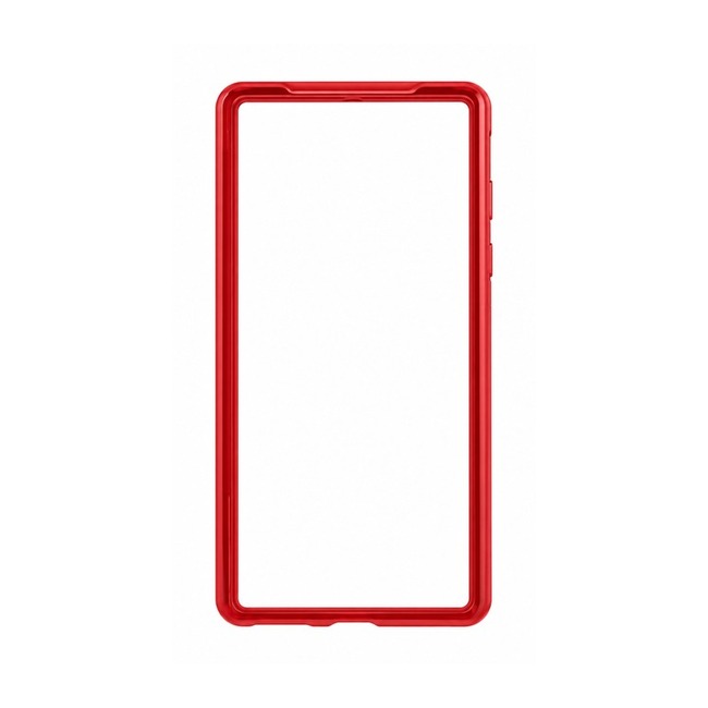 Διάφανη Θήκη με Χρωματιστό Πλαίσιο για Samsung Galaxy J8 - Κόκκινο