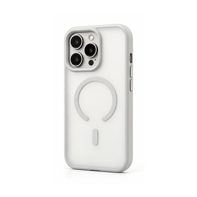 Μαγνητική Ματ Θήκη PL-52 με Απαλή Υφή για Apple iPhone 16 Pro Max - Γκρι