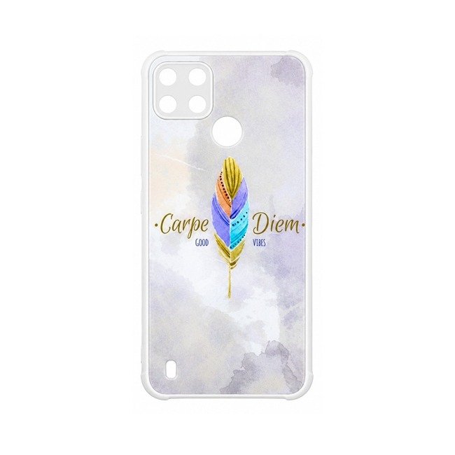 Θήκη Σιλικόνης με Σχέδιο για Realme C21 - Carpe Diem