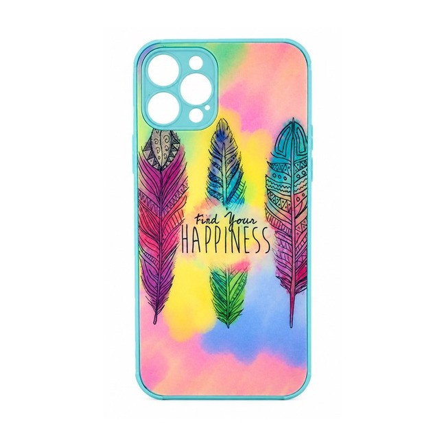 Θήκη Σιλικόνης με Σχέδιο για Apple iPhone 12 Pro Max - Find Your Happiness