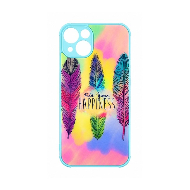 Θήκη Σιλικόνης με Σχέδιο για Apple iPhone 13 - Find Your Happiness