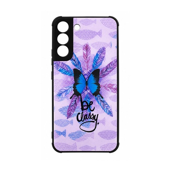 Θήκη Σιλικόνης με Σχέδιο για Samsung Galaxy S22 - Be Classy Butterflies