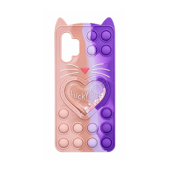 Colorful Bubble Silicone Case για Samsung Galaxy A32 4G - ροζ και μωβ