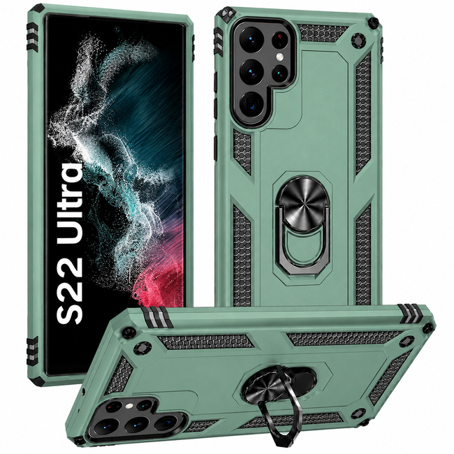 Θήκη Armor για Samsung Galaxy S22 Ultra - πράσινη