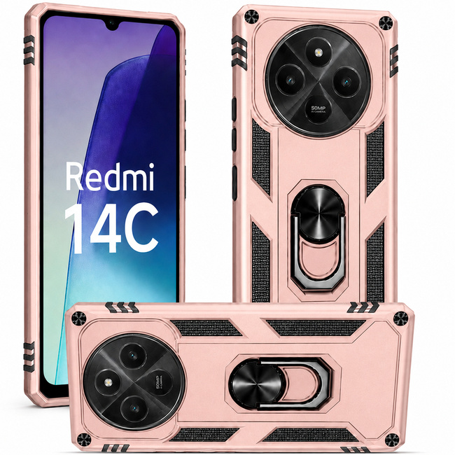 Θήκη Armor για Xiaomi Redmi 14C - ροζ χρυσή