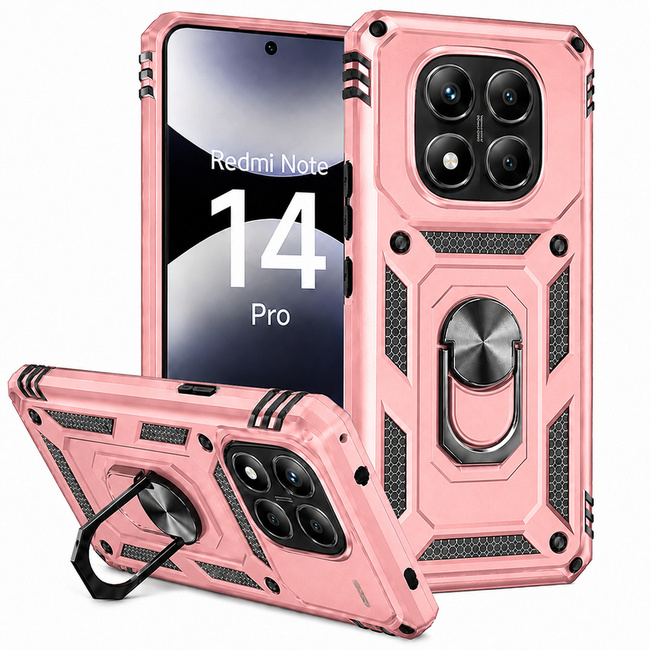 Θήκη Armor για Xiaomi Redmi Note 14 Pro - ροζ χρυσή
