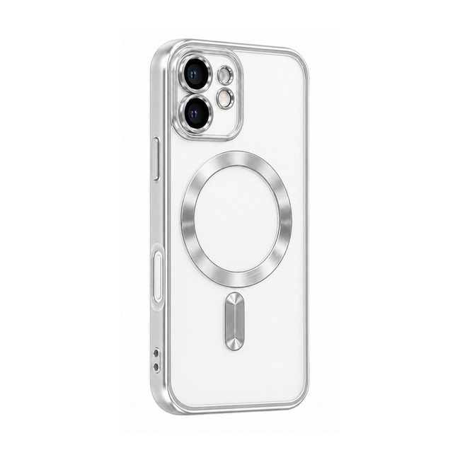 Θήκη MagSafe με προστασία κάμερας για Apple iPhone 12 - ασημί