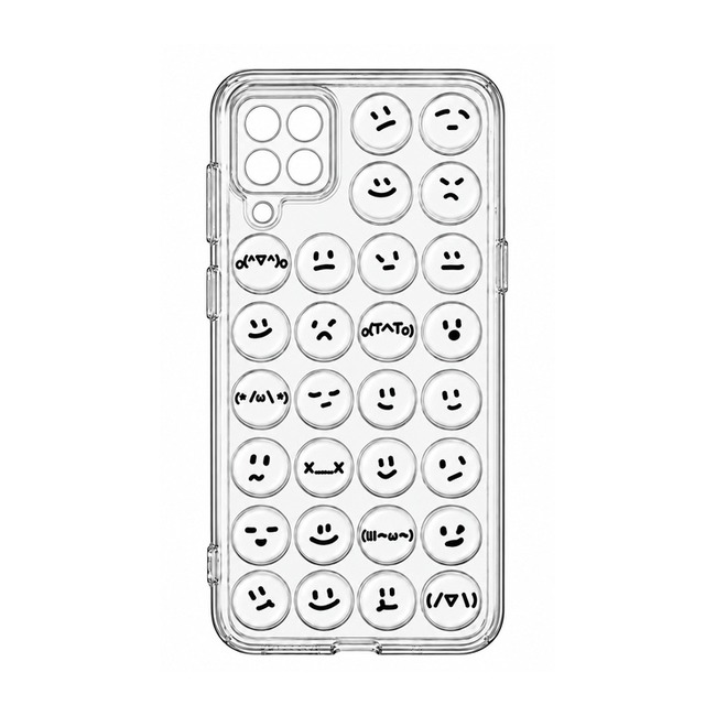 Διάφανη Θήκη Emoji για Samsung Galaxy A12 - Διάφανο