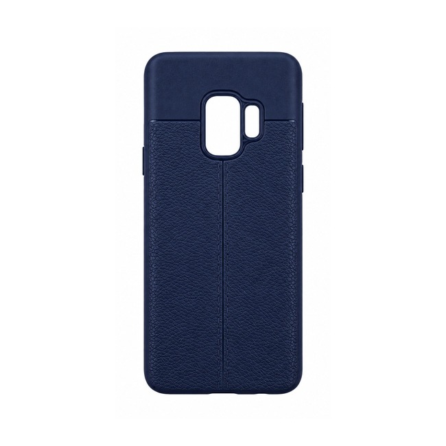 Θήκη με Υφή Litchi για Samsung Galaxy S9 - Σκούρο Μπλε