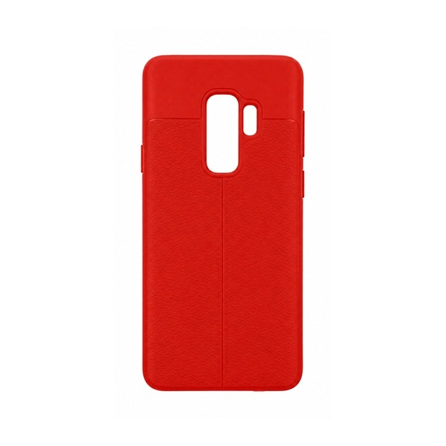 Θήκη με Υφή Litchi για Samsung Galaxy S9+ - Κόκκινο