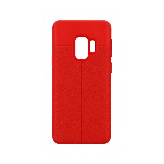 Θήκη με Υφή Litchi για Samsung Galaxy S9 - Κόκκινο