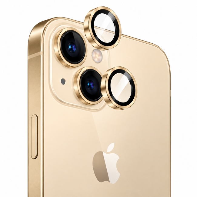 Προστατευτικό τζαμάκι κάμερας One by One για Apple iPhone 13 - χρυσή