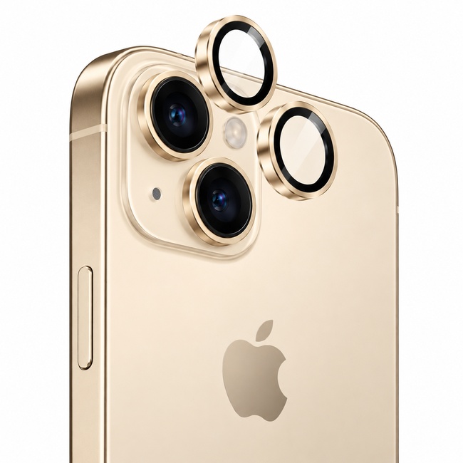 Προστατευτικό τζαμάκι κάμερας One by One για Apple iPhone 14 - χρυσή