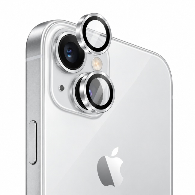 Προστατευτικό τζαμάκι κάμερας One by One για Apple iPhone 13 Mini - ασημί
