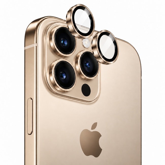 Προστατευτικό τζαμάκι κάμερας One by One για Apple iPhone 14 Pro Max - χρυσή