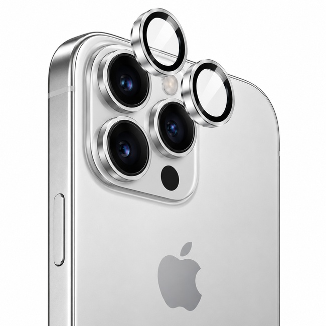 Προστατευτικό τζαμάκι κάμερας One by One για Apple iPhone 16 Pro Max - ασημί
