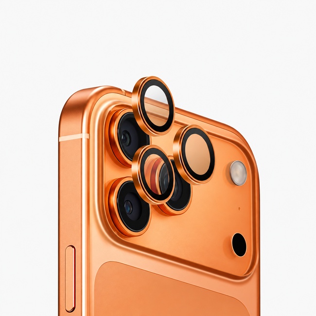 Προστατευτικό τζαμάκι κάμερας One by One για Apple iPhone 17 Pro Max - πορτοκαλί