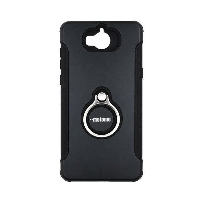 Metal Motomo Case with Ring για Huawei Y5 2017 - μαύρη