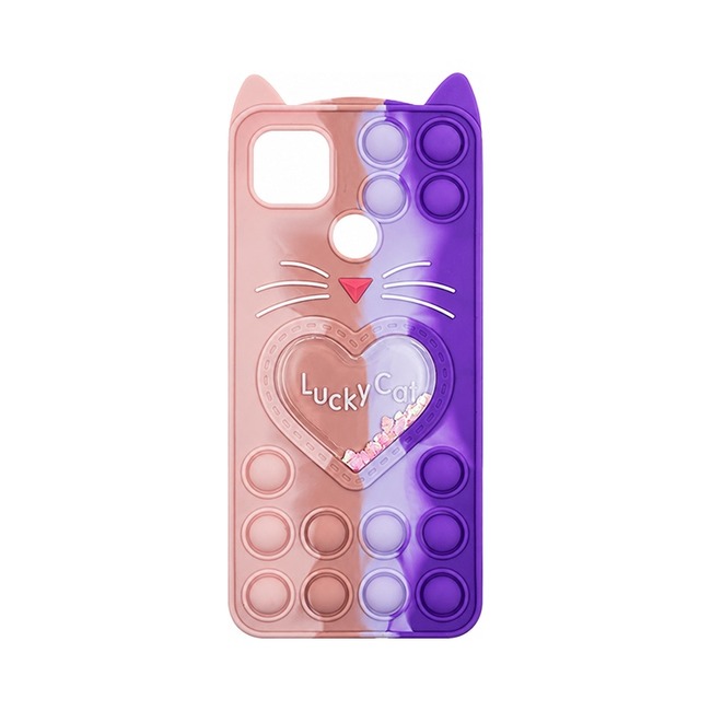 Colorful Bubble Silicone Case για Xiaomi Redmi 9C - ροζ και μωβ
