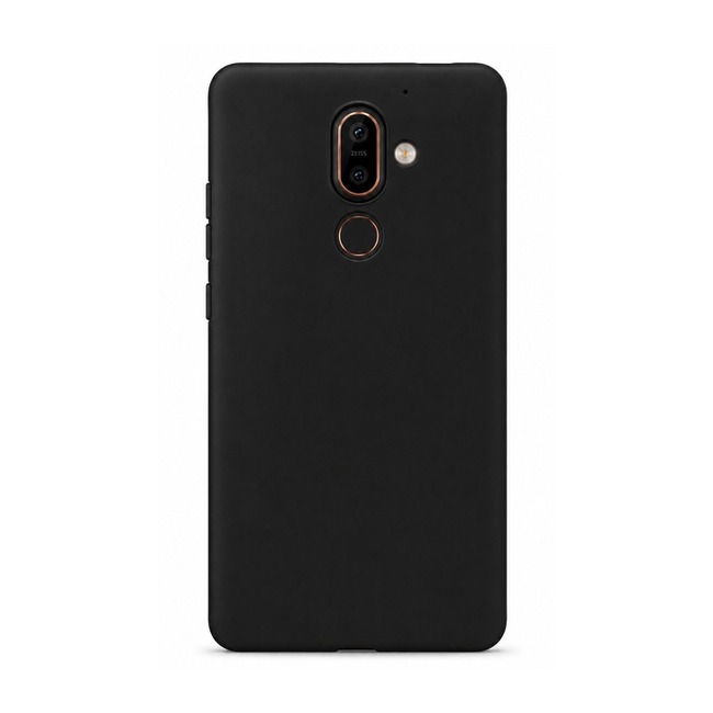 Θήκη σιλικόνης για Nokia 7 Plus - μαύρη
