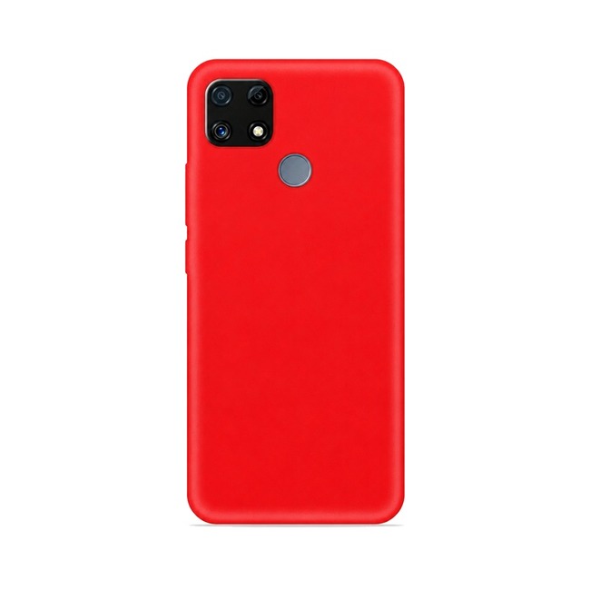 θήκη σιλικόνης (Soft) για Realme C25 - κόκκινη