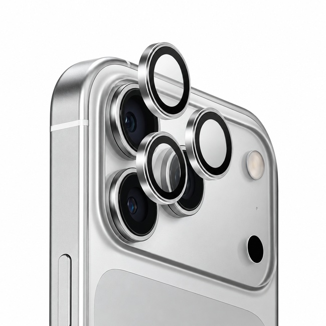 Προστατευτικό τζαμάκι κάμερας One by One για Apple iPhone 17 Pro - ασημί