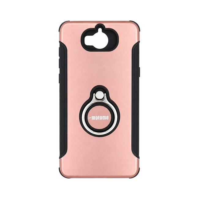 Metal Motomo Case with Ring για Huawei Y5 2017 - ροζ χρυσή